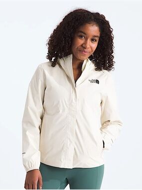 The North Face Girls' Antora Rain Jacket – Size 12 – White Dune